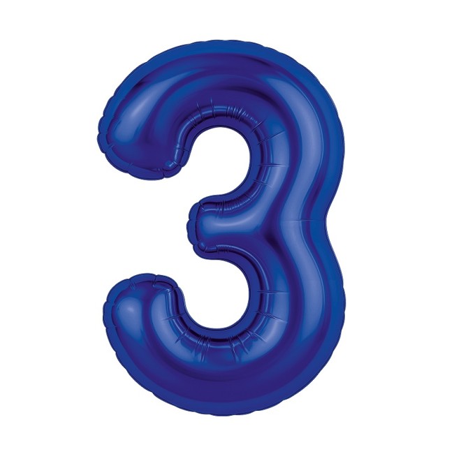 Ag (40''/102 см) Цифра, 3 Slim, Полуночно-синий, 1 шт. в уп.