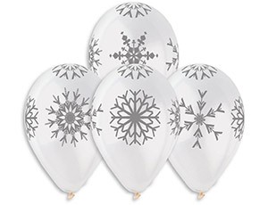 Gm (12''/30 см) /Шелкография кристалл Снежинки, 25 шт.