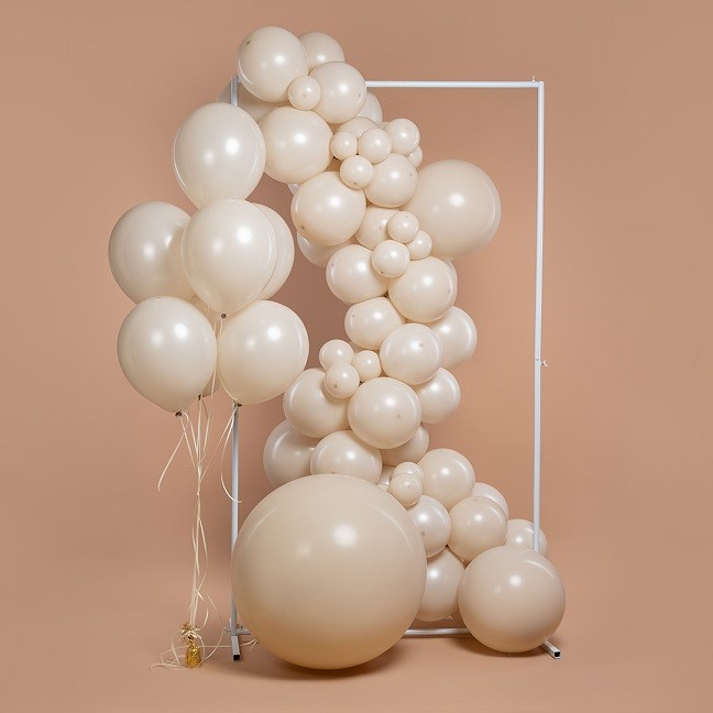 Дб (10''/25 см) Белый песок, пастель, 100 шт.