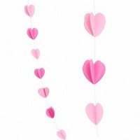 Гирлянда "Сердца Микс" Розовый и Нежно-розовый, 2.1 м, 1 шт.