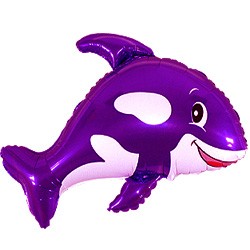 Fm (14''/36см) /Мини-фигура, Веселый кит, Фиолетовый, 5 шт