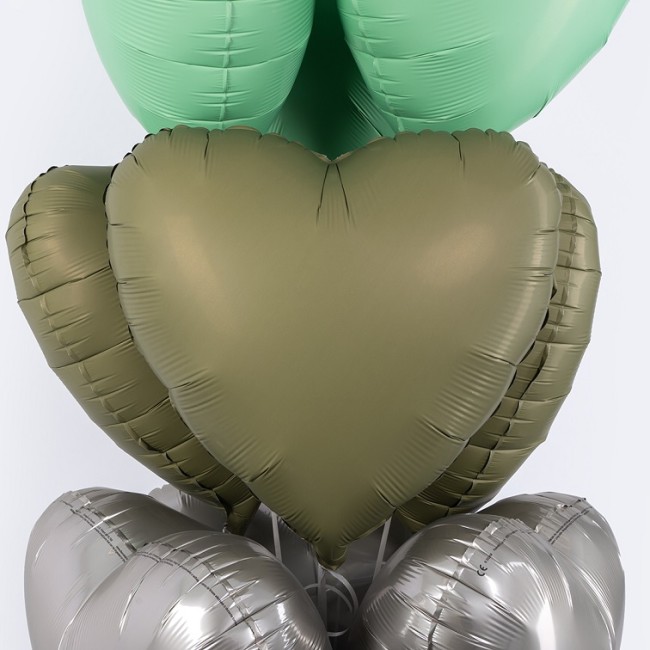 Fm (18''/46 см) Сердце, Оливковый, Матовый, 1 шт.