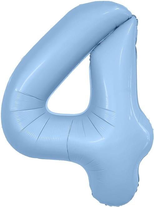 Ag (40''/102 см) Цифра, 4 Slim, Небесный, 1 шт. в уп.