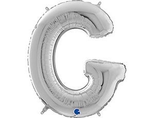 Gr БУКВА "G" (26"/66 см) Silver (1 шт.)
