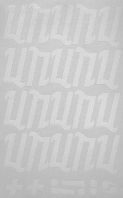 Наклейки буквы 5 см "Ц" белые, 1 лист