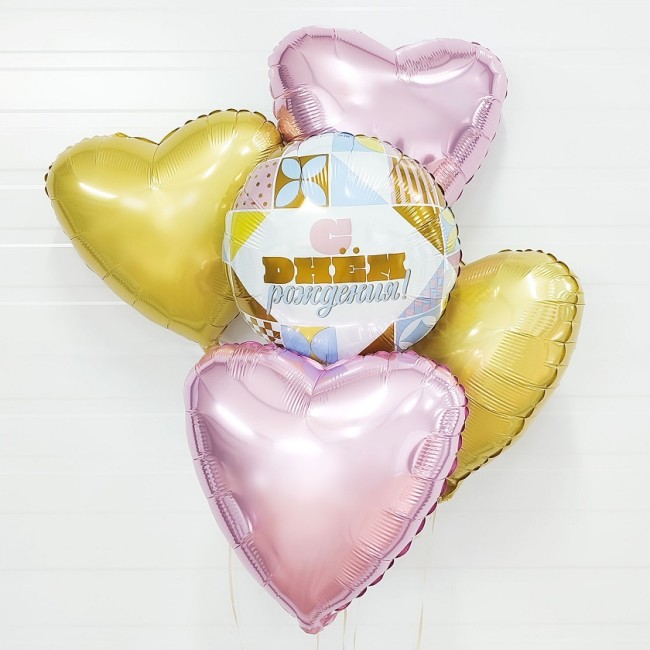 Ag (19''/48 см) Сердце Нежно-розовое, 1 шт.