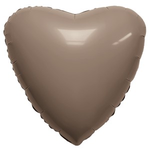 Ag (30''/76 см) Сердце, Сатин Cocoa, 1 шт. в упак.