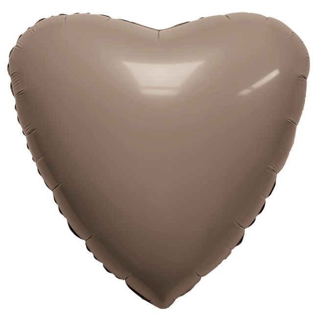 Ag (30''/76 см) Сердце, Сатин Cocoa, 1 шт. в упак.