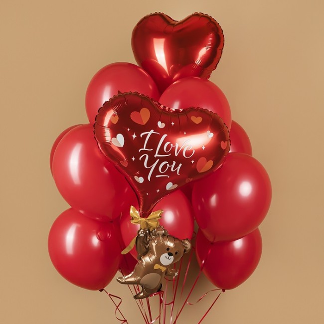 Fa (33''/84 см) Фигура, Мишка с сердцем, 1 шт.