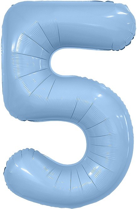 Ag (40''/102 см) Цифра, 5 Slim, Небесный, 1 шт. в уп.