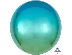 Аn (16''/41см) /3D СФЕРА Омбре Зелено-голубой
