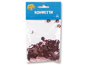 Конфетти Круги фольга розовое золото 1 см 20 г/G