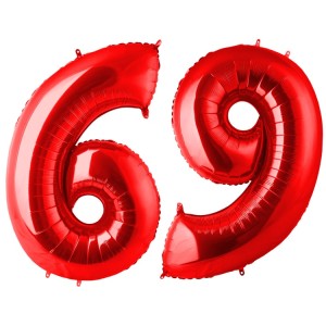 Gr (40''/102см) /Цифра 6/9 Красный, 1 шт.