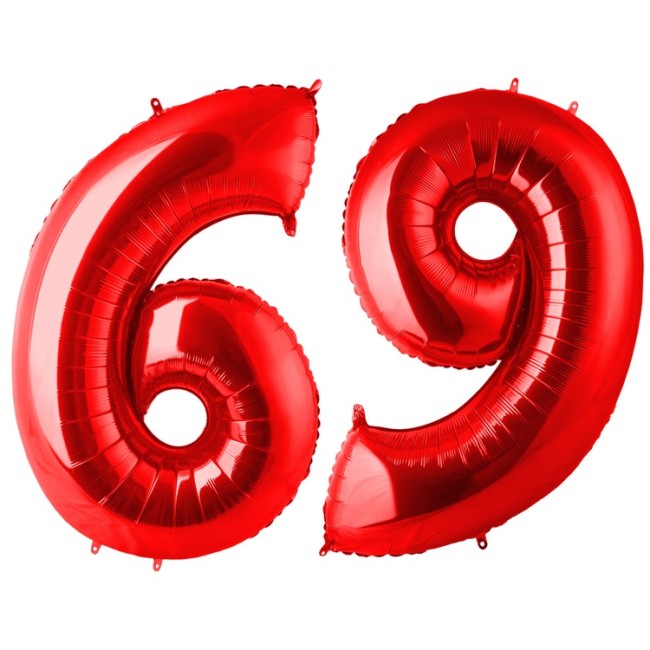 Gr (40''/102см) /Цифра 6/9 Красный, 1 шт.