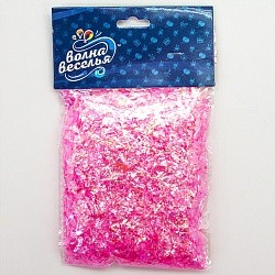 Конфетти слюда, Блестки, Розовый, 20 гр