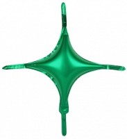 Fa (10"/25 см) 4-х конечная Звезда, С хвостиками, Зеленый, 5 шт.