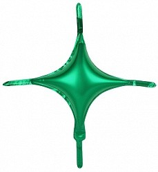 Fa (10"/25 см) 4-х конечная Звезда, С хвостиками, Зеленый, 5 шт.