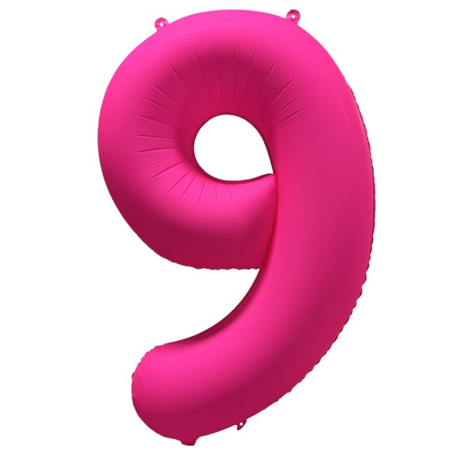 Вз (40''/102 см) Цифра 9, Неон Pink, 1 шт. в уп.