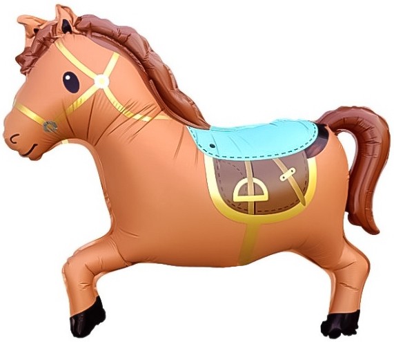Fa (28''/71 см) Фигура, Лошадка (надув воздухом), Коричневый, 1 шт.