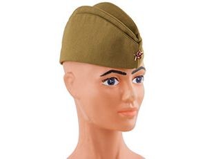 Пилотка военная со звездой текстиль, размер 56