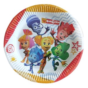 Тарелки "Фиксики"  18 см, 6 шт.