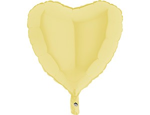 Gr (18''/46 см) СЕРДЦЕ Пастель Matte Yellow, 1 шт.