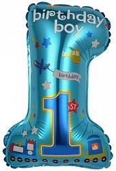 Fa (16''/41см) /Цифра, Первый ДР Мальчика, Голубой