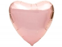 Ag (18''/46 см) Сердце, Розовое Золото, 1 шт.