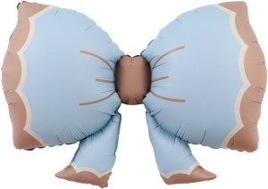 Fa (37''/94 см) Фигура, Бант, Голубой, Сатин, 1 шт.