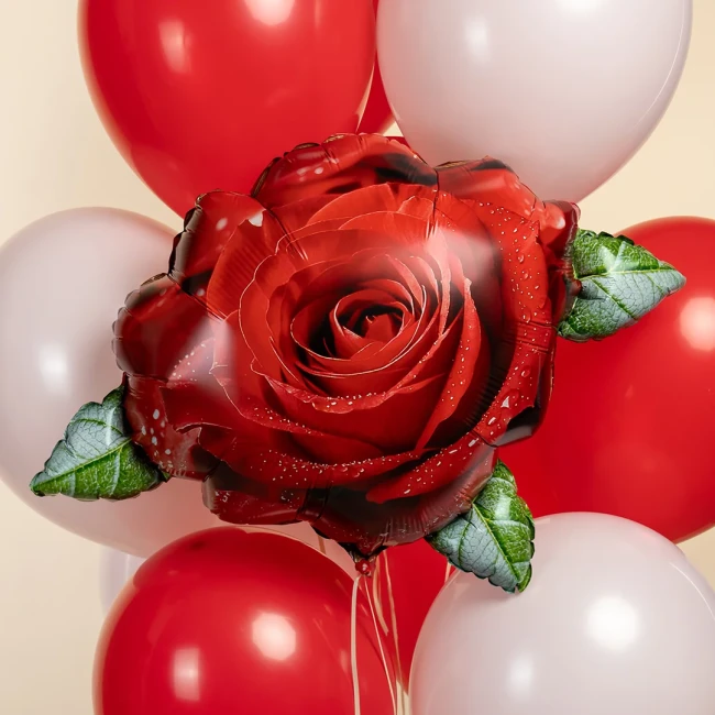 Fa (27''/69 см) Цветок, Роза, Красный, 1 шт.