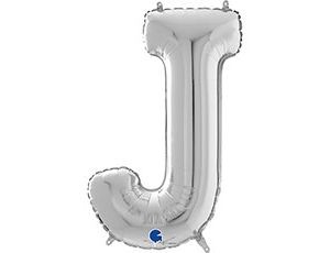 Gr БУКВА "J" (26"/66 см) Silver (1 шт.)