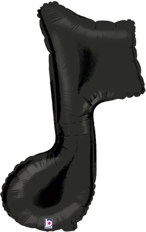 Gr (35&quot;/89 см) Фигура, Нота, Черный, 1 шт.
