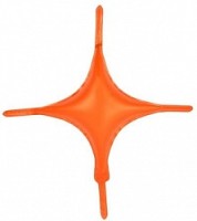 Fa (10"/25 см) 4-х конечная Звезда, С хвостиками, Оранжевый, 5 шт.
