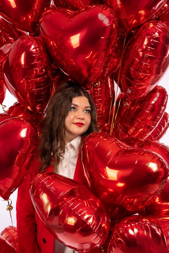 Ag (19''/48 см) Сердце, Красное, 1 шт.