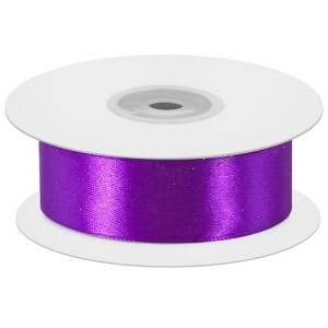 Лента атласная (2,5 см*22,85 м) Темно-фиолетовый, 1 шт.