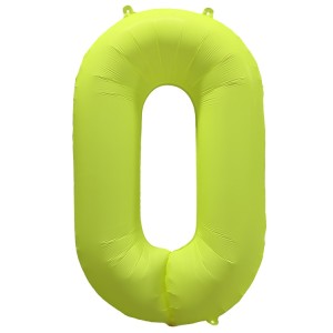 Вз (40''/102 см) Цифра 0, Неон Yellow, 1 шт. в уп.
