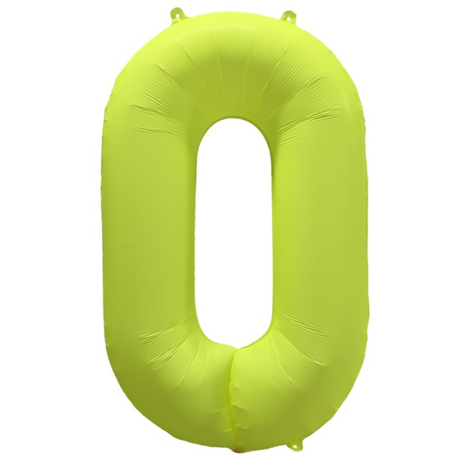 Вз (40''/102 см) Цифра 0, Неон Yellow, 1 шт. в уп.