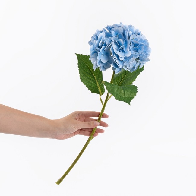 Гортензия, искусственная, Голубой, 52 см, 1 шт. в упак.