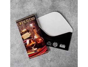 Конверт д/денег С ЮБИЛЕЕМ виски и книги, 10 шт.