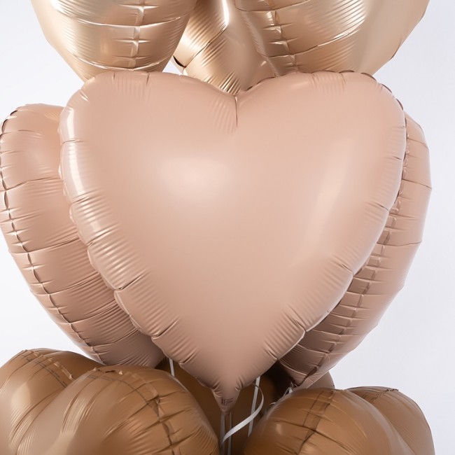 Fm (18''/46 см) Сердце, Винтажная роза, Матовый, 1 шт.