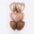 Fm (18''/46 см) Сердце, Винтажная роза, Матовый, 1 шт.