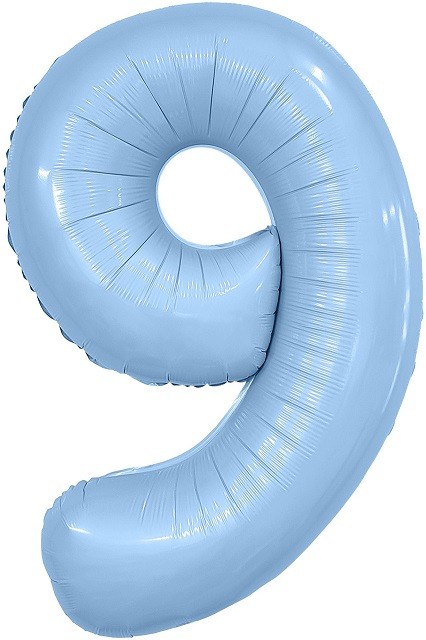 Ag (40''/102 см) Цифра, 9 Slim, Небесный, 1 шт. в уп.