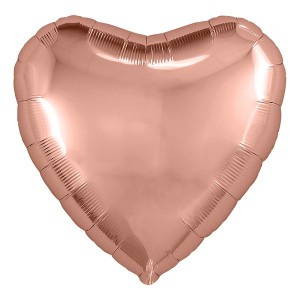 Ag (30&quot;/76 см) Сердце, Розовое Золото, 1 шт. в упак.