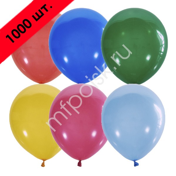 М (10"/25 см) Пастель+Декоратор ассорти, 1000 шт.