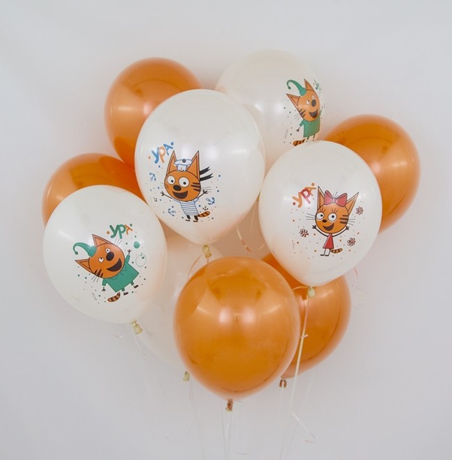 Вв (12''/30 см) Три Кота, Белый (200), пастель, 1 ст, 25 шт.