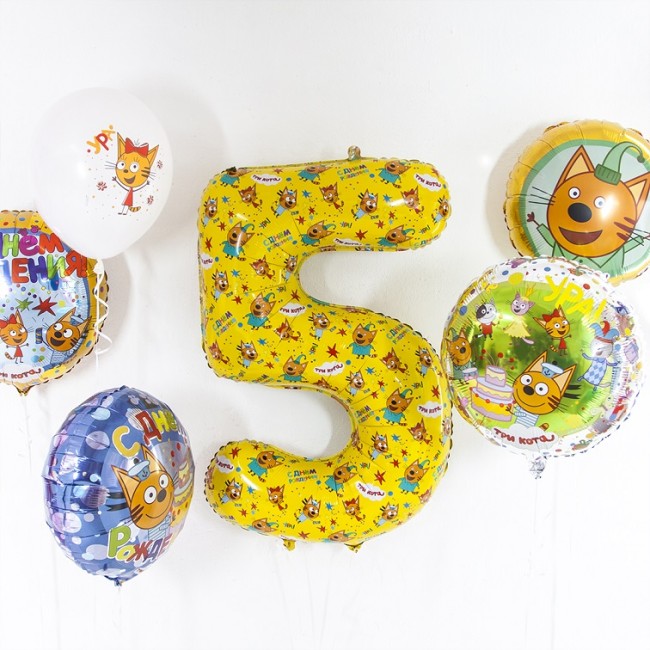 Вв (12''/30 см) Три Кота, Белый (200), пастель, 1 ст, 25 шт.