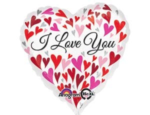 An (28"/71см) /Сердце ILY Водопад сердец
