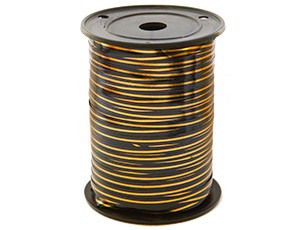 Лента с зол полосой 5ммХ230м черная