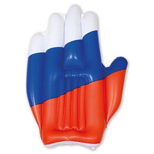 Игрушка надувная Рука триколор 50см