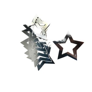 Гирлянда "Звезды с вырубкой" Серебряная 2,2 м